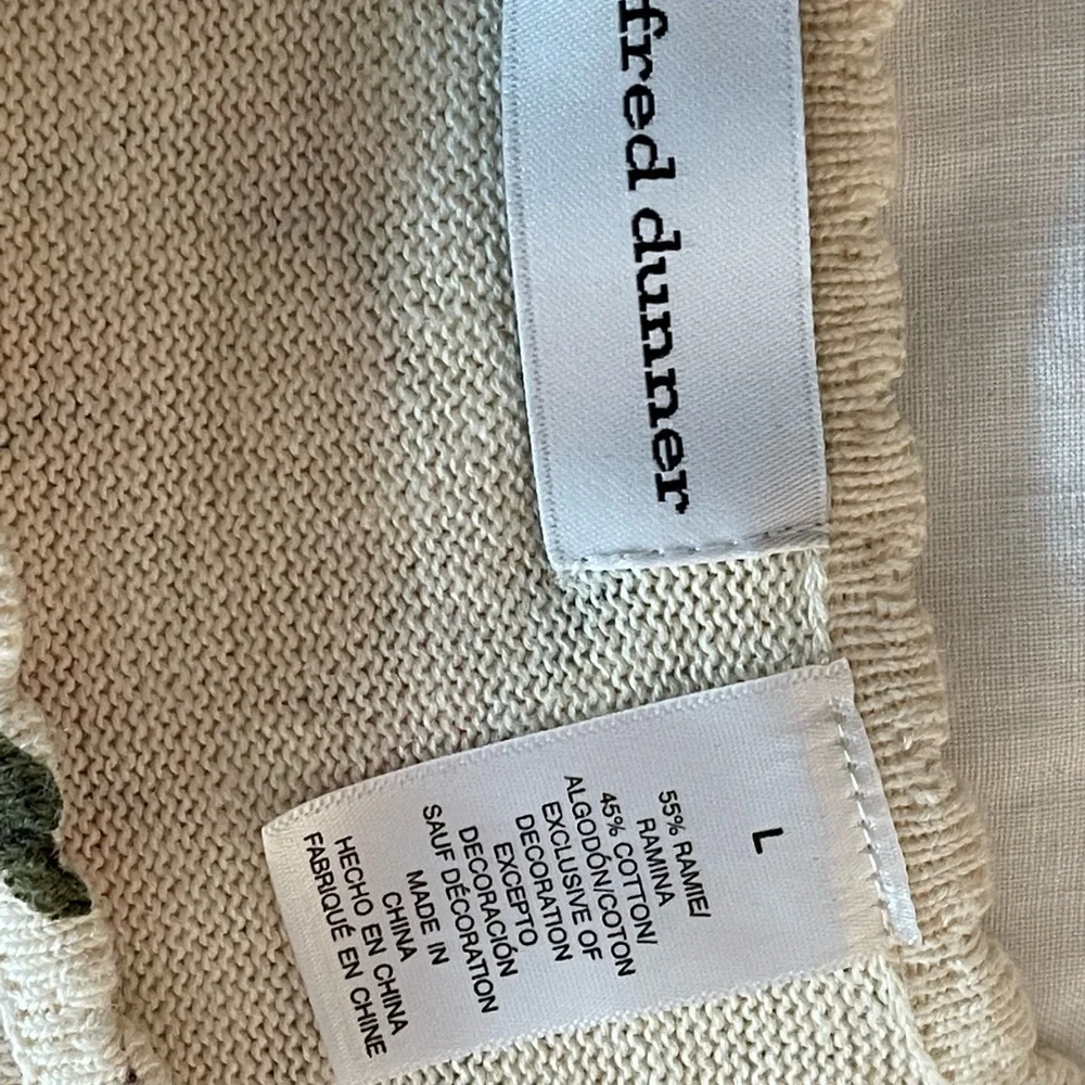 Alfred Dunner Floral Top with scalloped neckline and embellishments - Picture 6 of 6